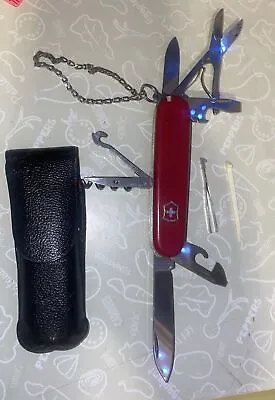 Swiss Army Victorinox Knife Officer Suisse Rostfrei Switzerland 10 Tools & Case • $22