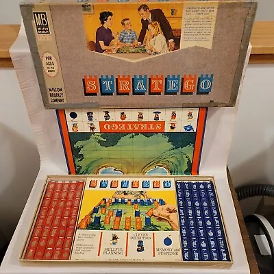 Vintage Stratego Board Game 1961 By Milton Bradley Complete Embossed Pieces • $8.99
