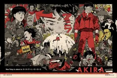 Akira By Tyler Stout - Variant - S & N - Very Rare Sold Out Mondo Print • $2850