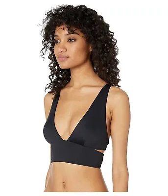 Vitamin A L57404 Swimwear Black Nicole Bikini Top Women's Size 10/L • $78