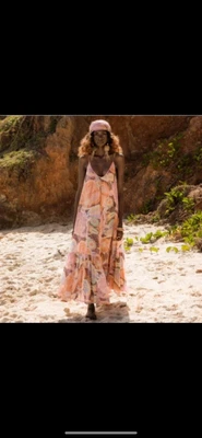 $250 • Buy Spell And The Gypsy Maleisha Moo Strappy Maxi Dress - S