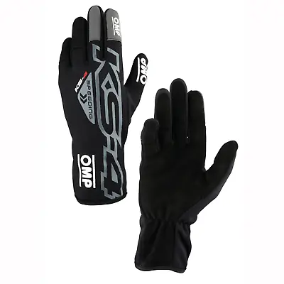 Omp Ks-4 Karting Kart Gloves Black- Racing Track Days Driving Gloves - Tony Kart • £36.95