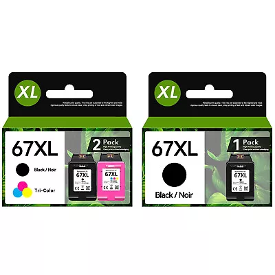 67XL 67XXL Ink Cartridges For HP 67 Deskjet 2700e 2710 2710e 2720 2720e Printer • $40.14