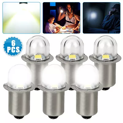 6Pcs P13.5S LED Flashlight Lights Torch Bulbs Upgrade DC 3V Replace White Lamp • $9.48