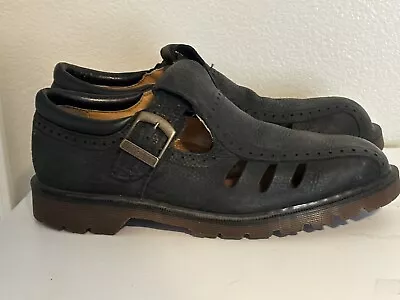 VTG Doc Dr Martens 8174 Sandals Size 9 UK/10 US Black Fisherman Made In England • $58.99