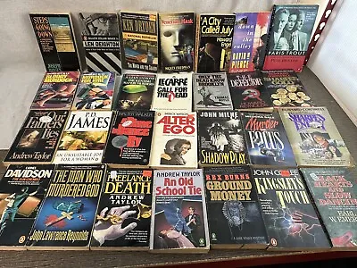 Lot Of 28 Penguin Crime / Mystery Vintage Paperbacks ~ Green Spine • $39.95