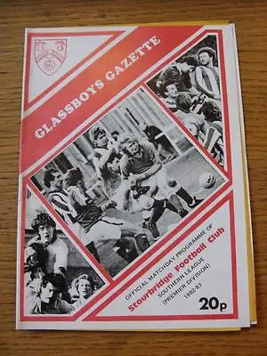 27/11/1982 Stourbridge V Fareham Town  (Team Changes) • £3.99