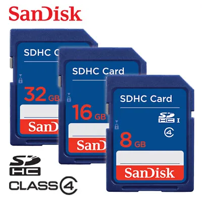 SanDisk 8G 16G 32GB Class 4 SDHC Flash Memory SD Card For Digital Cameras • $5.61