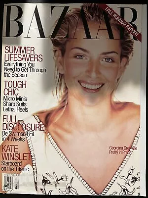 Vintage Harper's Bazaar July 1997 Georgina Grenville Cover • $19.99