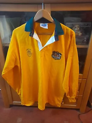 Cotton Oxford Australia Long Sleeve Rugby Shirt Size 42/44 World Cup • £49.99