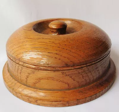 Vintage Wooden Dressing Table Jar And Lid For Talc Wig Powder Puff Vanity Pot • $74.53