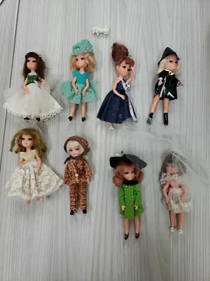 Vintage Lot Of 8 Hasbro Uneeda Brand TINY TEENS Dolls 1960s Made In Hong Kong  • $50