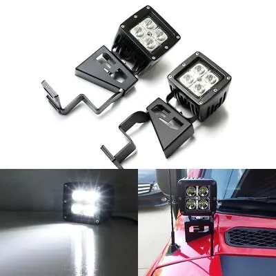 40W CREE LED Pods W/ Front Cowl Mounting Brackets For 2007-14 Toyota FJ Cruiser • $107.99