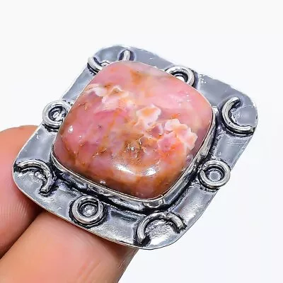 Rhodochrosite Gemstone 925 Sterling Silver Jewelry Gift Ring Size 7 V063 • $6.99