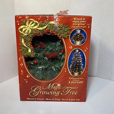 Vintage NIB Musical Magic Growing Christmas Tree With Lights Grows To 27” HTF • $25.76