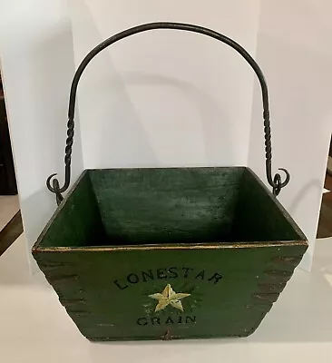 Large Vintage Primitive Wood Grain Box Lonestar • $35