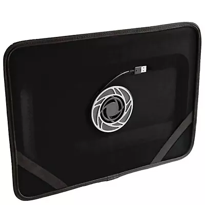 Laptop Cooling Stand Chill Slates Non-slip Pad W/ USB Powered Fan - Black • $7.50