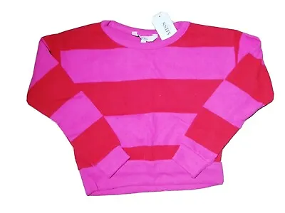 Jumper Pullover Top Peacocks Red Rose Striped 6-7 Up To 13-14 Years Girls • £7.99