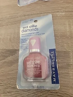 Maybeline Discontinued Wet Look Nail Color Wet Shine Diamonds Plum Solitare • $11.96