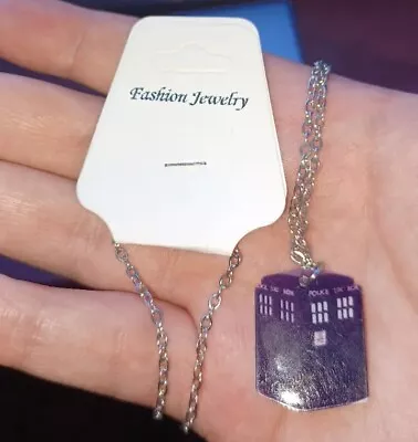 Doctor Who Silver Necklace Pendant Chain BBC Sci Fi Tardis Stocking Filler UK • £7.99