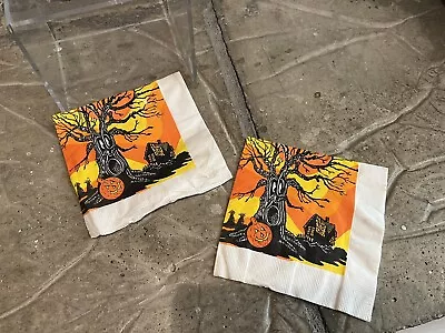 2  Vintage Halloween ~ Paper Napkins ~ Table Decorations • $6.99