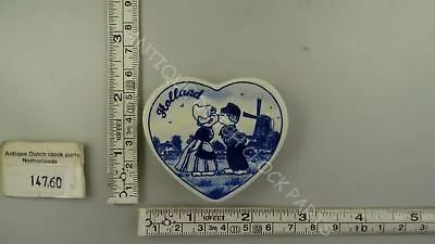 Famous Whimsical Heart Shaped Blue Delft Zaandam Or Zaanse Clock Pendulum • $40.50