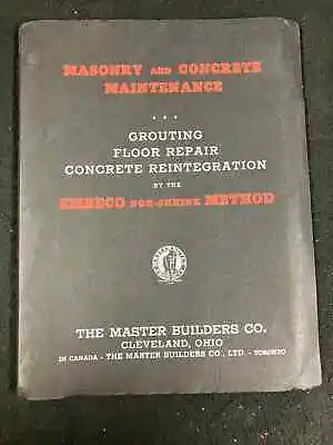 1949 Masonary & Concrete Maintenance Non-shrink Embeco Story W Testimonials • $79.99