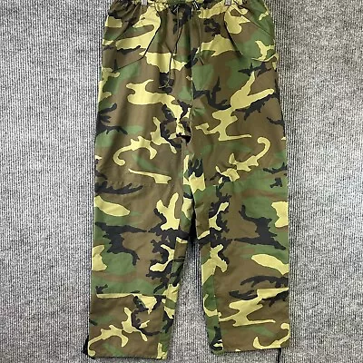 Military Gore Tex Pants Cold Weather Trousers Size Large Long Woodland Camo • $50