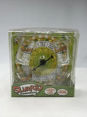 Slurred The A To Z Drinking Game New Game Board W/ Spinner & 4 Shot Glasses GAG • $7.95