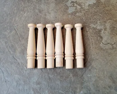 Dollhouse Miniature Spindles Wood For Building Urn Style X6 1:12 Scale 2  Long • $7.49