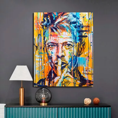 David Bowie Print On Stretched Canvas Prints  Abstract Home Art Decor Watercolor • $51.45
