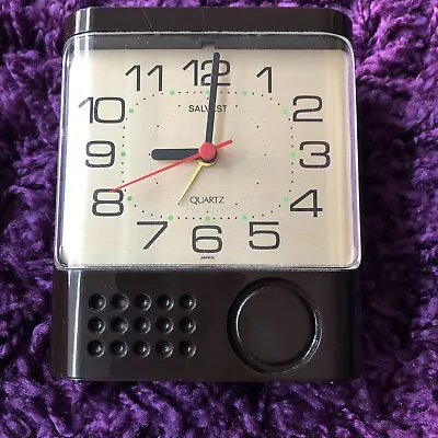 Vintage 1970’s Salvest Quartz Alarm Clock  Working  • £6.95