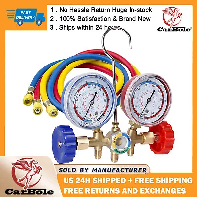 A/C HVAC Manifold Test Gauge Kit Recharge Air Charging Service • $31.93