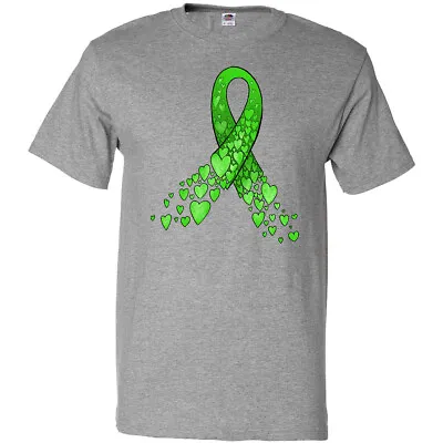 Inktastic Mental Health Awareness Ribbon With Green Hearts T-Shirt Friends Love • $13.99