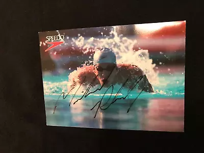 Michael Phelps Signed 5 X7  Picture Postcard Record Holder Olympian Gold Metals • $19.99