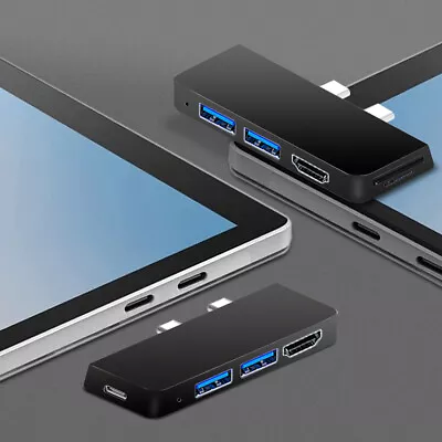 $21.79 • Buy USB 3.0 HUB Dock Station HDMI-compatible For Microsoft Surface Pro 8 (Black)