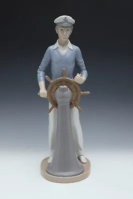 Lladro Yachtsman Porcelain Figurine Young Captain At The Helm  5206 With Box • $168