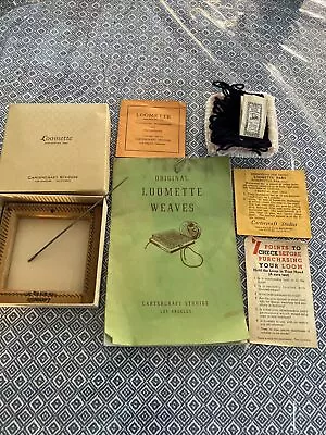 1937 VINTAGE Loomette Mini Weaving Loom W/ Original Box & Instructions FREE SHIP • $49.99
