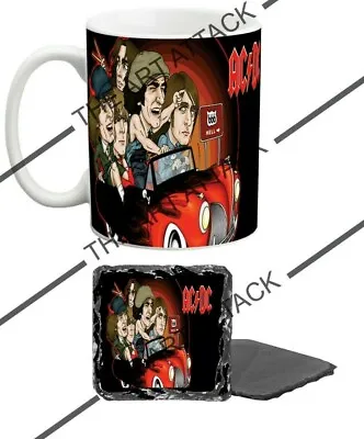 £7.99 • Buy ACDC (2) 10oz Mug And Slate Coaster  Set