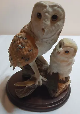 Barn Owl  Fine Porcelain Figurine W/ Base By Maruri  Eyes Of The Night  #O-8807 • $25.27