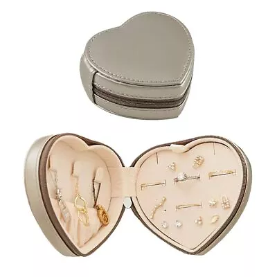 Heart Shaped Travel Jewelry Box Small Travel Jewelry Case Mini Jewelry Trav... • $18.95