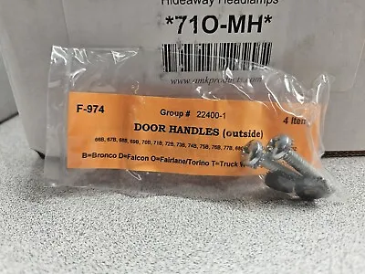 AMK F-974	DOOR HANDLES (outside) HARDWARE 4 PCS 1971 Torino W/Hideaway Headlamps • $3