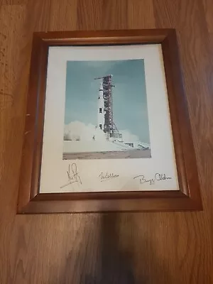 Apollo 11 Autographed Photo JSA LOA Buzz Aldren Neil Armstrong Michael Collins • $14500