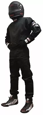 Fire Suit 1 Piece Racing Suit Sfi 3-2a/1 Black Size Adult Medium • $99.99