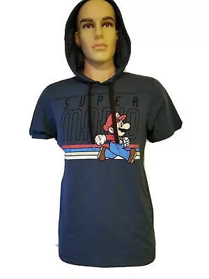 Rare Nintendo Super Mario Bros Hooded Tee Shirt Mens Size Medium New NWT • $12.53