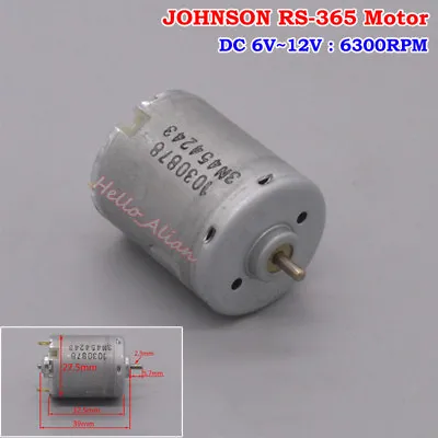JOHNSON 1030878 RS-365 DC 6V-12V 6300RPM Mini 27.5mm 5-Pole Electric Motor Toy • $3.25