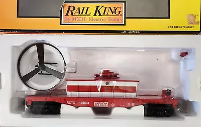 MTH 30-7942 Red Cross Flat Car With Operating Helicopter N/OB [KM6] • $67.50