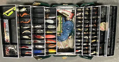 Vintage Fishing Tackle Box Antique Lures UMCO 2000 U LOADED • $299.99