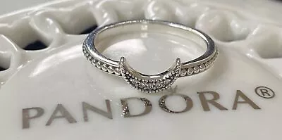 Authentic Pandora Crescent Moon Beaded Ring #199156C01 • $35