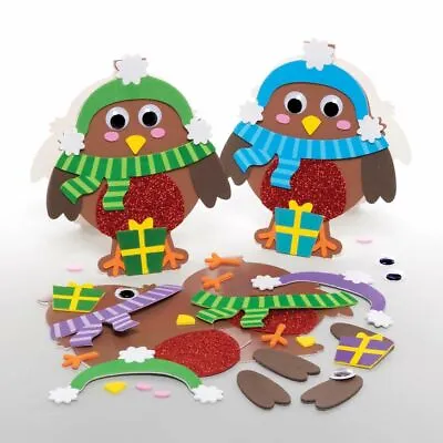 3 ROBIN Make Your Own Xmas Card Kits 3D Xmas Card Kids Craft Decorate Gift • £3.85